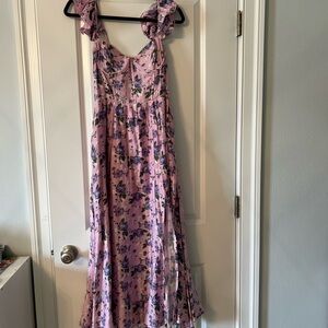 Floral Pink Maxi Dress